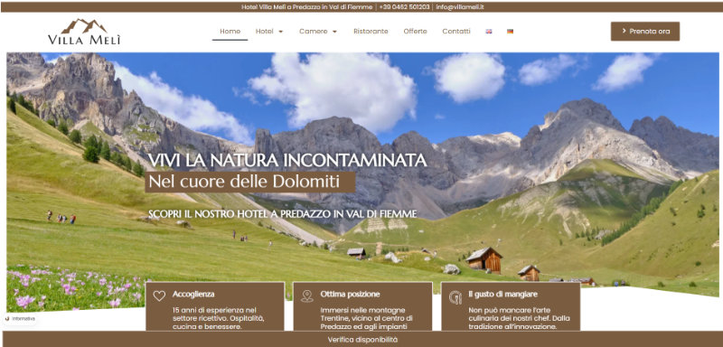 realizzazione sito web hotel